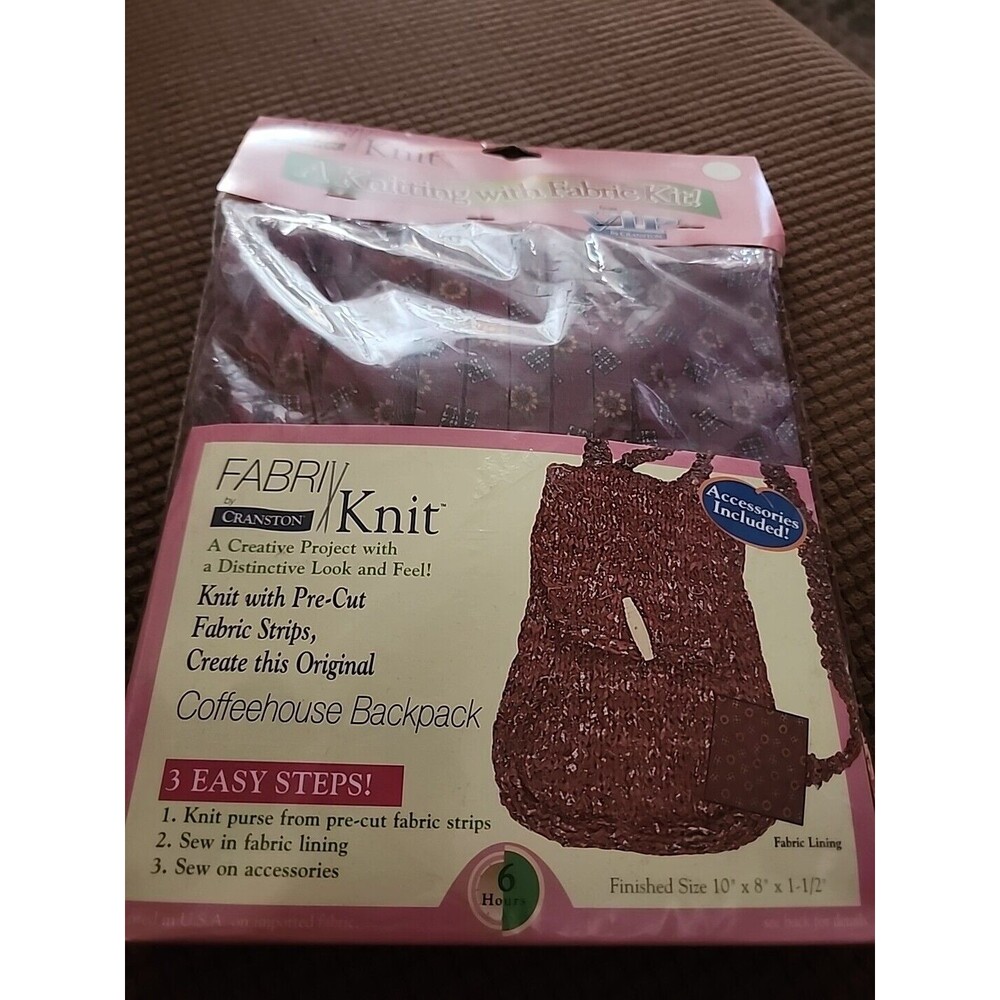 NEW-Cranston "Coffee House Backpack" Fabric Kit